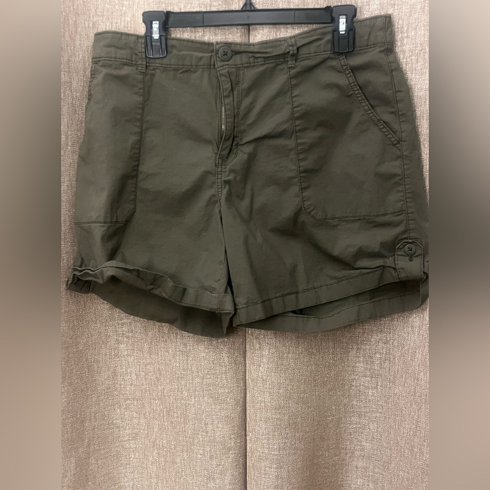 Olive Green Women's Cargo Shorts from Social Standard